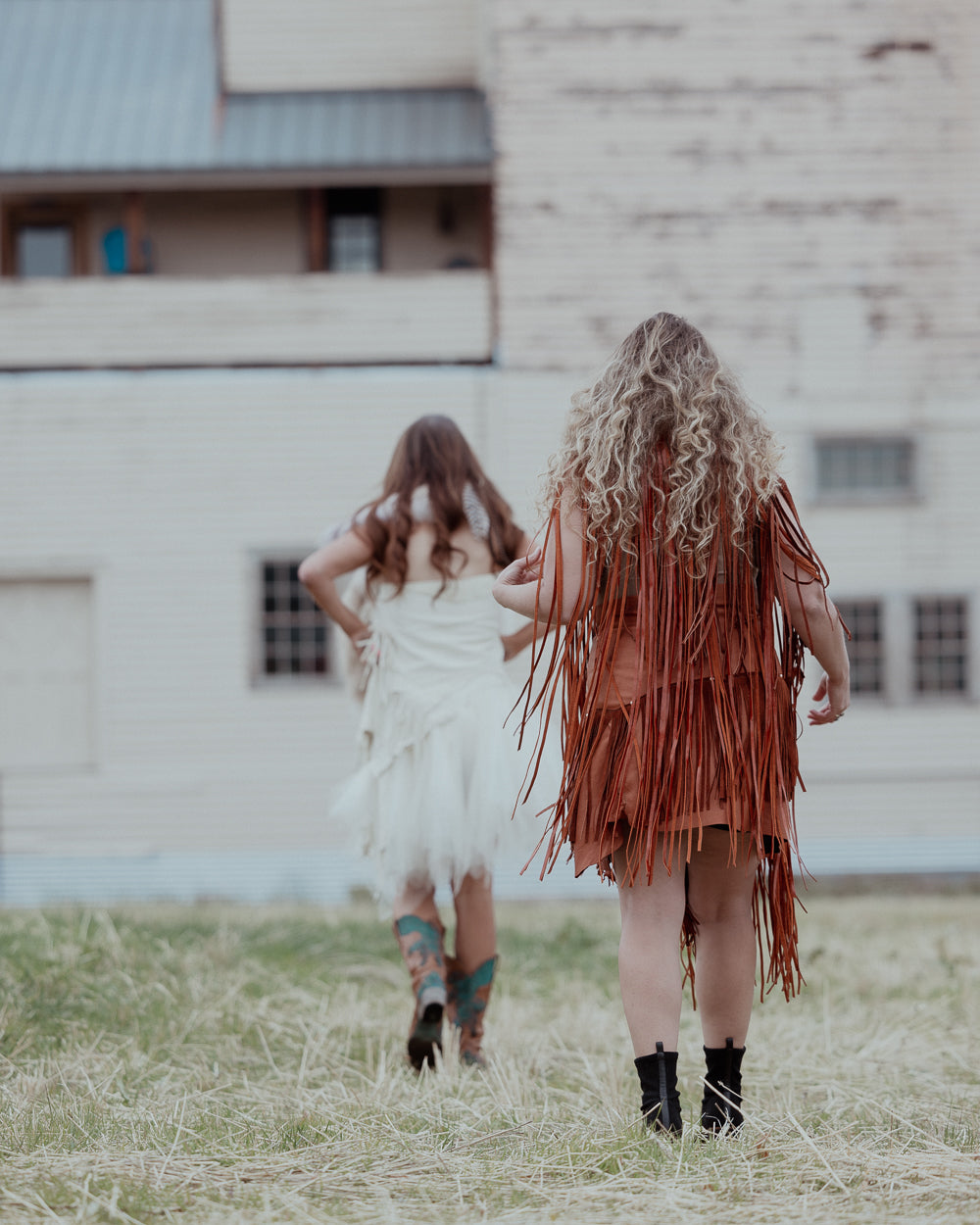 Fox Leather Fringe Duster