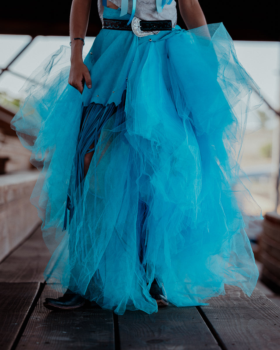 Teal Tulle Skirt