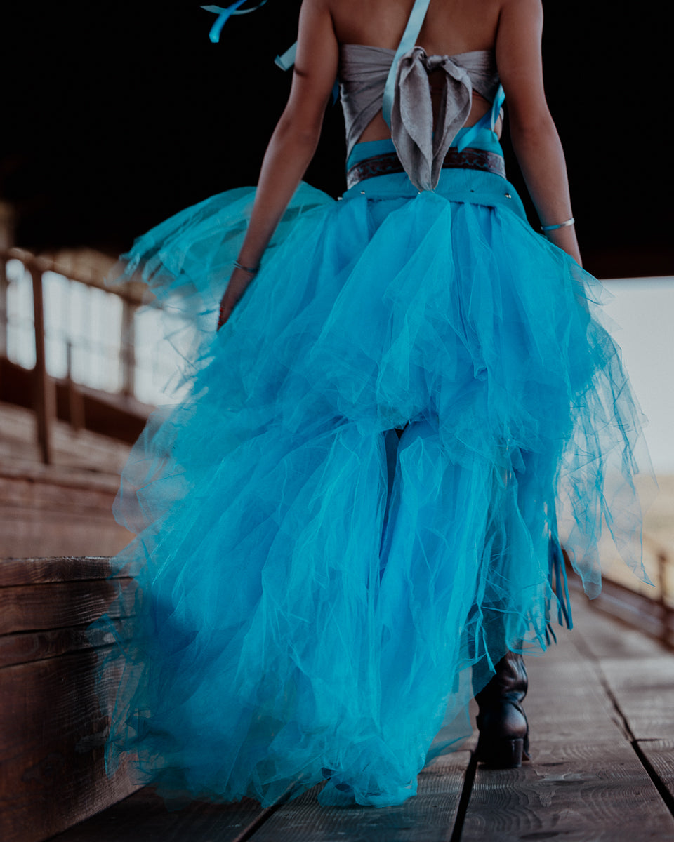 Teal Tulle Skirt