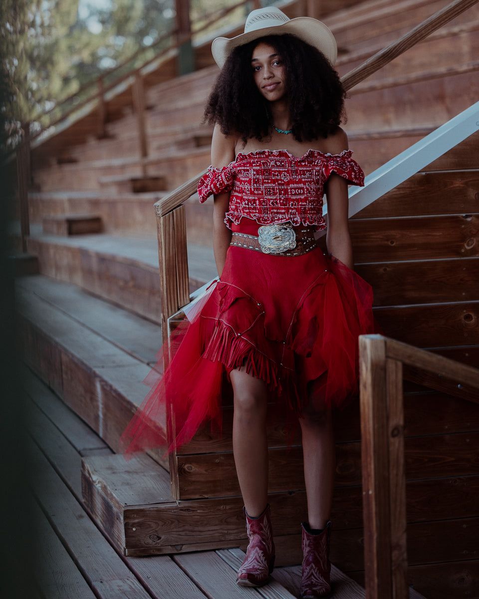 Red Tulle Skirt
