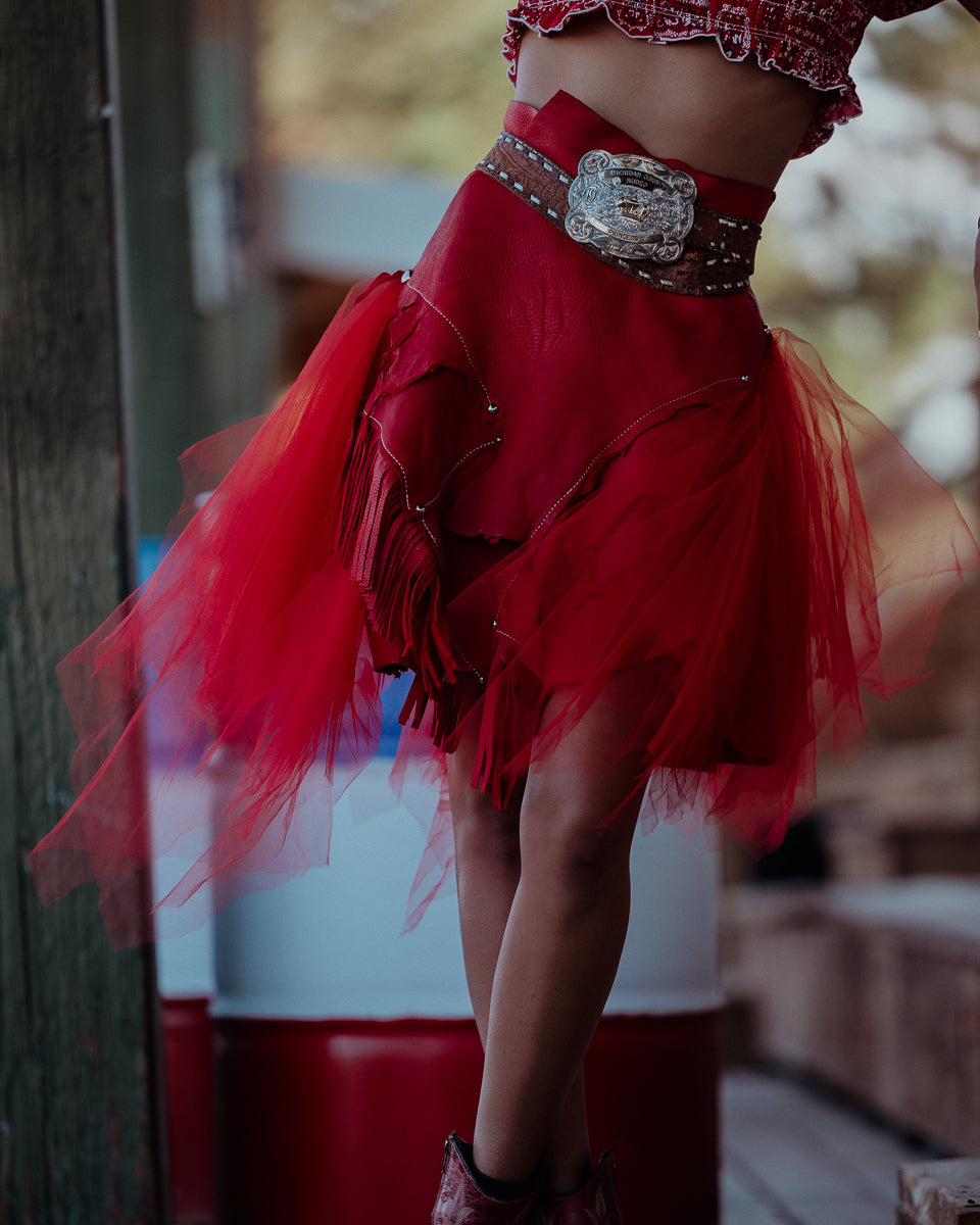 Red Tulle Skirt
