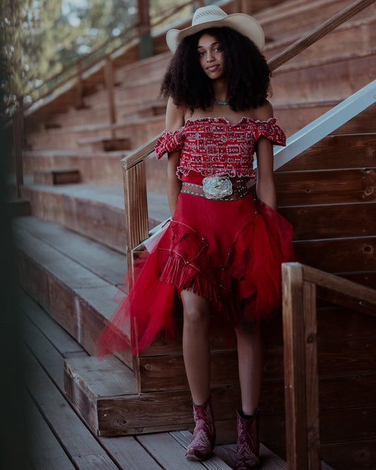 Red Tulle Skirt